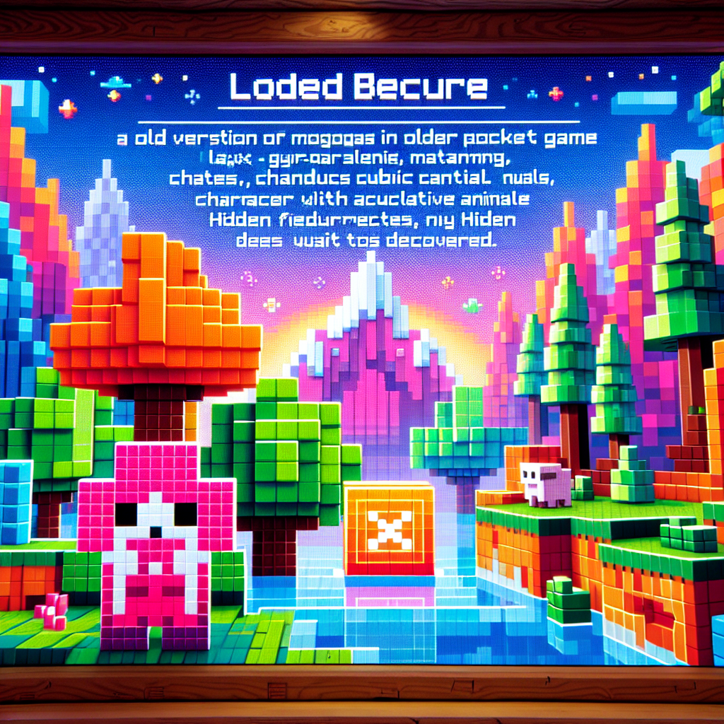 Minecraft Pocket Edition Gratis Versi Lama: Nostalgia dan Fitur Tersembunyi